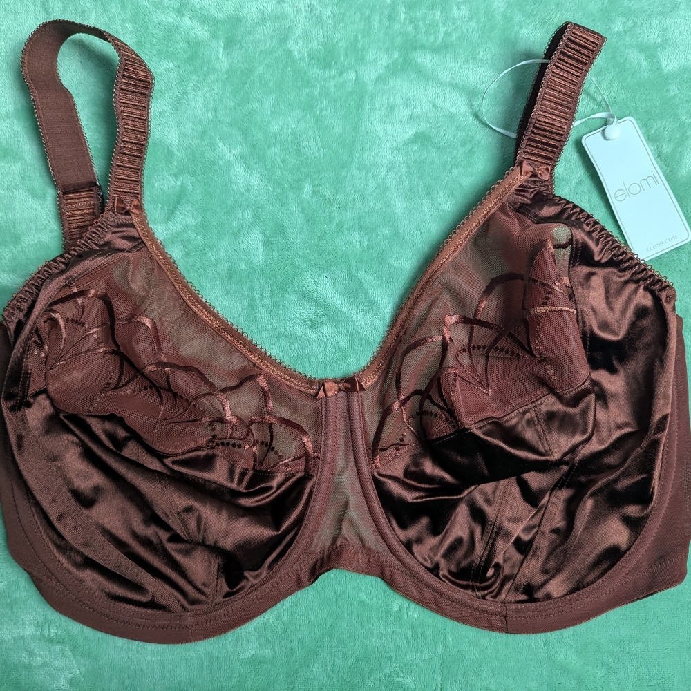 Elomi Cate Underwire Unlined Full Cup Bra 36L NWT